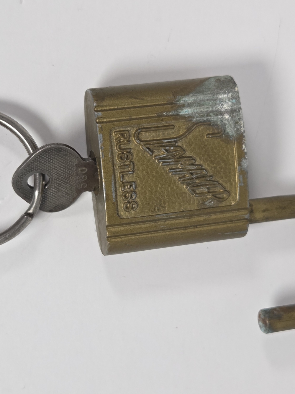 Slaymaker Brass Rustless Padlock with Key - Picture 3 of 5